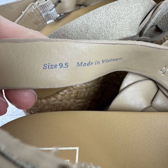 Dolce Vita Winder Crossover Strap Espadrille Platform Sandals Beige Tan 9.5 - Picture 14 of 14